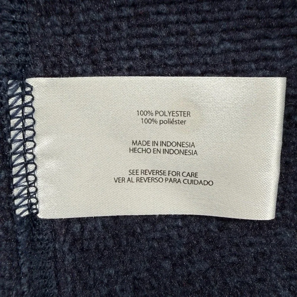 Woolrich Sweater Fleece Mens M Navy Blue 1/4 Zip Pullover Chest Pocket